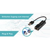 i-tec Advance USB 2.0 Fast Ethernet Adapter, Adaptateur Noir, Avec fil, USB, Ethernet, 100 Mbit/s, Noir