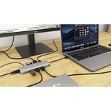 i-tec Metal USB-C Nano Docking Station 4K HDMI LAN + Power Delivery 100 W, Station d'accueil Gris, Avec fil, USB 3.2 Gen 1 (3.1 Gen 1) Type-C, 100 W, 10,100,1000 Mbit/s, Argent, Turquoise, MicroSD (TransFlash), SD