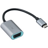 i-tec Metal USB-C VGA Adapter 1080p/60Hz, Adaptateur Noir/Argent, 0,15 m, USB Type-C, VGA (D-Sub), Mâle, Femelle, 2048 x 1536 pixels