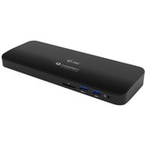 i-tec Thunderbolt 3 Dual 4K Docking Station + USB-C to DisplayPort Cable (1,5 m) + Power Delivery 85W, Station d'accueil Noir, 5 m) + Power Delivery 85W, Avec fil, Thunderbolt 3, 85 W, 3,5 mm, 10,100,1000 Mbit/s, Noir