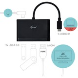 i-tec USB-C > HDMI PD/Data Travel, Adaptateur Noir, 0,13 mètre