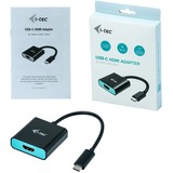 i-tec USB-C > HDMI, Adaptateur Noir, 0,15 mètres, 4K 60Hz