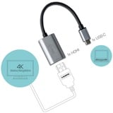 i-tec USB-C > HDMI métal, Adaptateur Noir/Argent, 0,15 mètre, 4K 60Hz