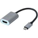 i-tec USB-C > Metal HDMI, Adaptateur Noir/Argent, 0,15 mètres, 4K 60Hz