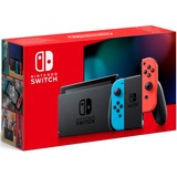 Nintendo Switch V2 2019, Console de jeu Néon rouge/Néon bleu, Nintendo Switch, Noir, Bleu, Rouge, Analogique/Numérique, Croix directionnelle, Boutons, LCD