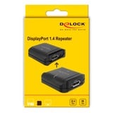 DeLOCK 11474 extension audio/video Répéteur AV, Amplificateur de ligne Noir, 7680 x 4320 pixels, Répéteur AV, 12 m, Avec fil