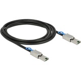 DeLOCK 2m, Mini SAS SFF-8088 - Mini SAS SFF-8088 Noir, Câble Noir, Mini SAS SFF-8088 - Mini SAS SFF-8088, 2 m, Mini SAS SFF-8088, Mini SAS SFF-8088, Mâle/Mâle, Noir