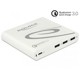DeLOCK 41432 chargeur d'appareils mobiles Blanc Intérieure Blanc, Intérieure, Secteur, 5 V, 1 m, Blanc