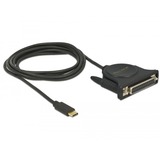 DeLOCK 62980 câble parallèle 1,8 m Noir Noir, USB Type C, Parallèle, 1,8 m, Noir