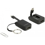 DeLOCK 63940 câble vidéo et adaptateur 0,03 m USB Type-C DisplayPort Noir Noir, 0,03 m, USB Type-C, DisplayPort, Mâle, Femelle, Droit
