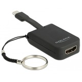DeLOCK 63942 câble vidéo et adaptateur 0,03 m USB Type-C HDMI Noir Noir, 0,03 m, USB Type-C, HDMI, Mâle, Femelle, Droit