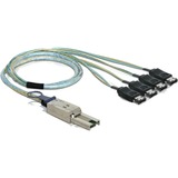 DeLOCK 83064 câble Serial Attached SCSI (SAS) 1 m 6 Gbit/s, Adaptateur 1 m, Mini SAS SFF-8088, 4 x eSATA, Mâle/Mâle, 6 Gbit/s