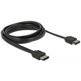 DeLOCK 85641 câble SATA 2 m eSATA Noir Noir, 2 m, SATA II, eSATA, eSATA, Mâle/Mâle, Noir