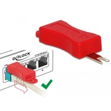 DeLOCK 86412 bloqueur de port RJ-45 Rouge 4 pièce(s), Set d'outils Rouge, RJ-45, Rouge, 4 pièce(s), Sac en polyéthylène, 23 mm, 80,5 mm