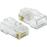 DeLOCK 86473 connecteur de fils RJ-45 Transparent, Prise de courant Transparent, RJ-45, Transparent, Mâle, Droit, Polycarbonate, Cat6