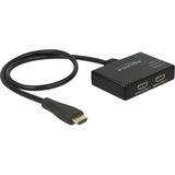 DeLOCK 87700 répartiteur vidéo HDMI 2x HDMI, Repartiteur HDMI Noir, HDMI, 2x HDMI, Noir, 0,6 m, 3840 x 2160