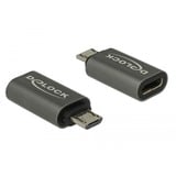DeLOCK Adaptateur USB 2.0 Micro-B mâle vers USB Type-C 2.0 femelle Anthracite