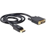 DeLOCK Câble DisplayPort vers DVI, Adaptateur Noir, 1 mètre