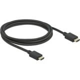 DeLOCK Câble HDMI High Speed Noir, 2 mètres, 8K 60Hz, 48 Gbps