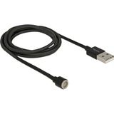 DeLOCK Câble de données et de charge USB magnétique Noir, 1,1 mètres