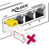 DeLOCK Câble de raccordement RJ-45 sécurisé avec Cat.6a Blanc, 85335, 5 mètres