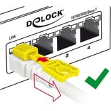 DeLOCK Câble de raccordement RJ-45 sécurisé avec Cat.6a Blanc, 85335, 5 mètres