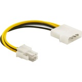 DeLOCK Cable P4 male > Molex 4pin male Multicolore 0,13 m, Câble 0,13 m