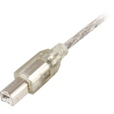 DeLOCK Cable USB 2.0 A-B - 0.5m câble USB 0,5 m USB A USB B Gris Transparent, 0,5 m, USB A, USB B, Mâle/Mâle, Gris