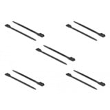 DeLOCK Collier de serrage à double verrouillage L 250 x L 9 mm, Serre-câble Noir, 10 pièces
