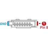 DeLOCK Connecteur SATA 6 Go/s 8 broches d'alimentation, Prise de courant Jaune