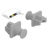 DeLOCK Couvercle anti-poussière pour le port RJ-45, Capuchon protecteur Gris, 10 pièces