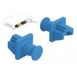 DeLOCK Couvercle anti-poussière pour le port RJ-45, Capuchon protecteur Bleu, 10 pièces