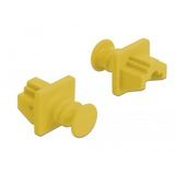 DeLOCK Couvercle anti-poussière pour le port RJ-45, Capuchon protecteur Jaune, 10 pièces