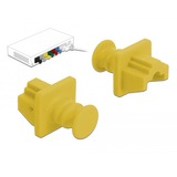 DeLOCK Couvercle anti-poussière pour le port RJ-45, Capuchon protecteur Jaune, 10 pièces