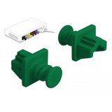 DeLOCK Couvercle anti-poussière pour le port RJ-45, Capuchon protecteur Vert, 10 pièces