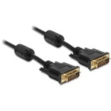 DeLOCK DVI 24+1 mâle > DVI 24+1 mâle, Câble Noir, 1 mètre