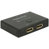DeLOCK DisplayPort 2 - 1 Switch bi-directionnel 4K 60 Hz, Switch de DisplayPort Noir