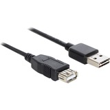 DeLOCK EASY USB-A 2.0 > Micro-USB-B , Câble d'extension Noir, 1 mètre