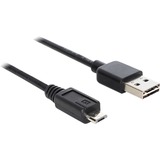 DeLOCK EASY-USB-A 2.0 male > USB-B 2.0 male, Câble Noir, 2 mètres