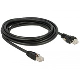 DeLOCK Fiche RJ45 > Fiche RJ45 avec vis Cat.6 SSTP, Câble Noir, 3 mètres
