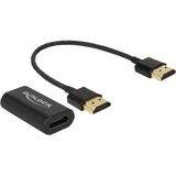DeLOCK HDMI A (femelle) > VGA (femelle), Adaptateur Noir, 0,15 mètre