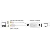 DeLOCK HDMI-A (male) > DisplayPort 1.2 (female), Adaptateur Blanc, 0,245 mètres