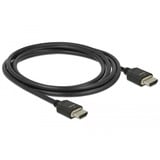 DeLOCK HDMI, Câble Noir, 2 mètres, 8K 60Hz, 48 Gbps