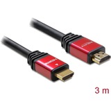 DeLOCK HDMI haute vitesse - HDMI A mâle > HDMI A mâle, Câble Noir, 3 mètres