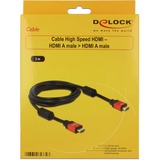 DeLOCK HDMI haute vitesse - HDMI A mâle > HDMI A mâle, Câble Noir, 3 mètres