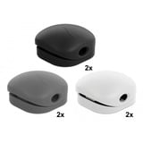 DeLOCK Jeu de pinces porte-câbles, Support Blanc/gris, 6 pièces