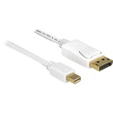 DeLOCK Mini DisplayPort > DisplayPort, Câble Blanc, 1 mètre