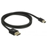 DeLOCK Mini DisplayPort > DisplayPort, Câble Noir, 1 mètre, 8K 60 Hz