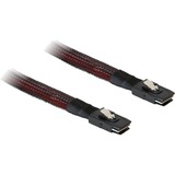 DeLOCK Mini SAS SFF-8087 > Mini SAS SFF-8087, Câble Rouge/Noir, 1 mètre