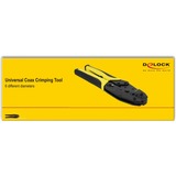 DeLOCK Pince universelle pour câbles coaxiaux, Pince à sertir Noir/Jaune, 6 diamètres